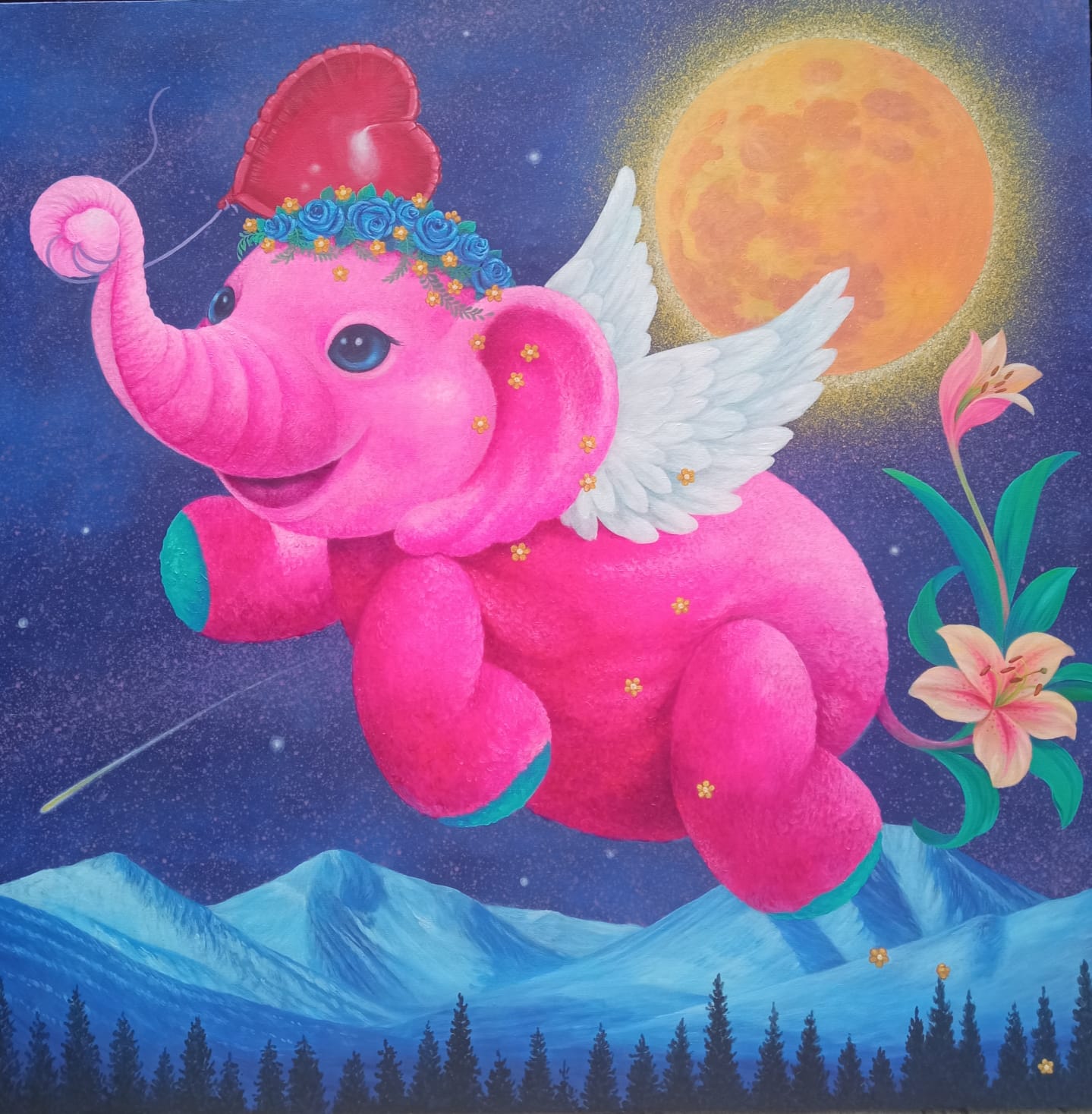 A Beautiful Moments Acrylic on canvas , 100 x 100 cm , 2023