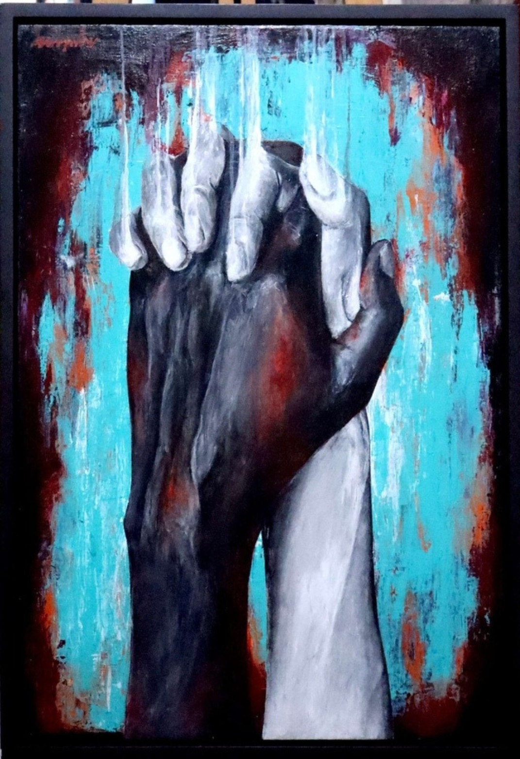 Tetap bersama Acrylic on canvas 50x70 cm 2024