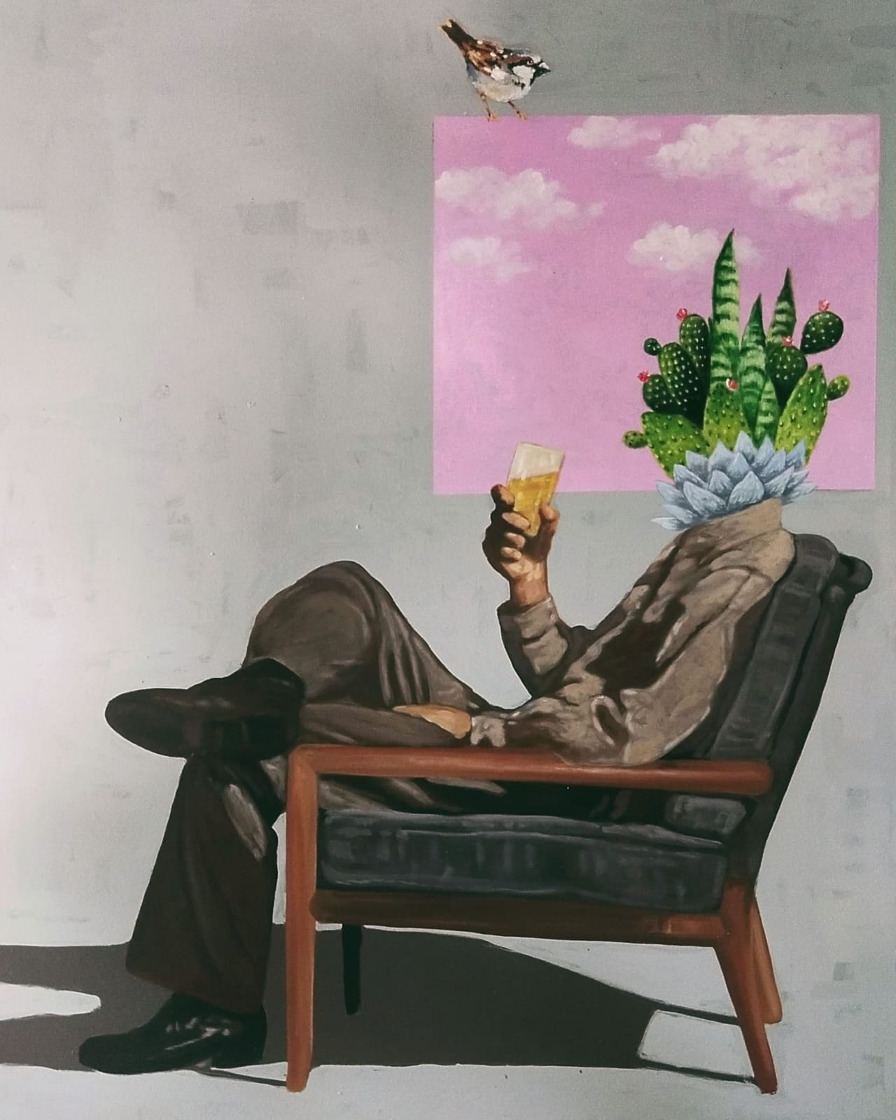 Don't Worry Be Happy , 120 x 100 cm, acrylic on canvas, 2023